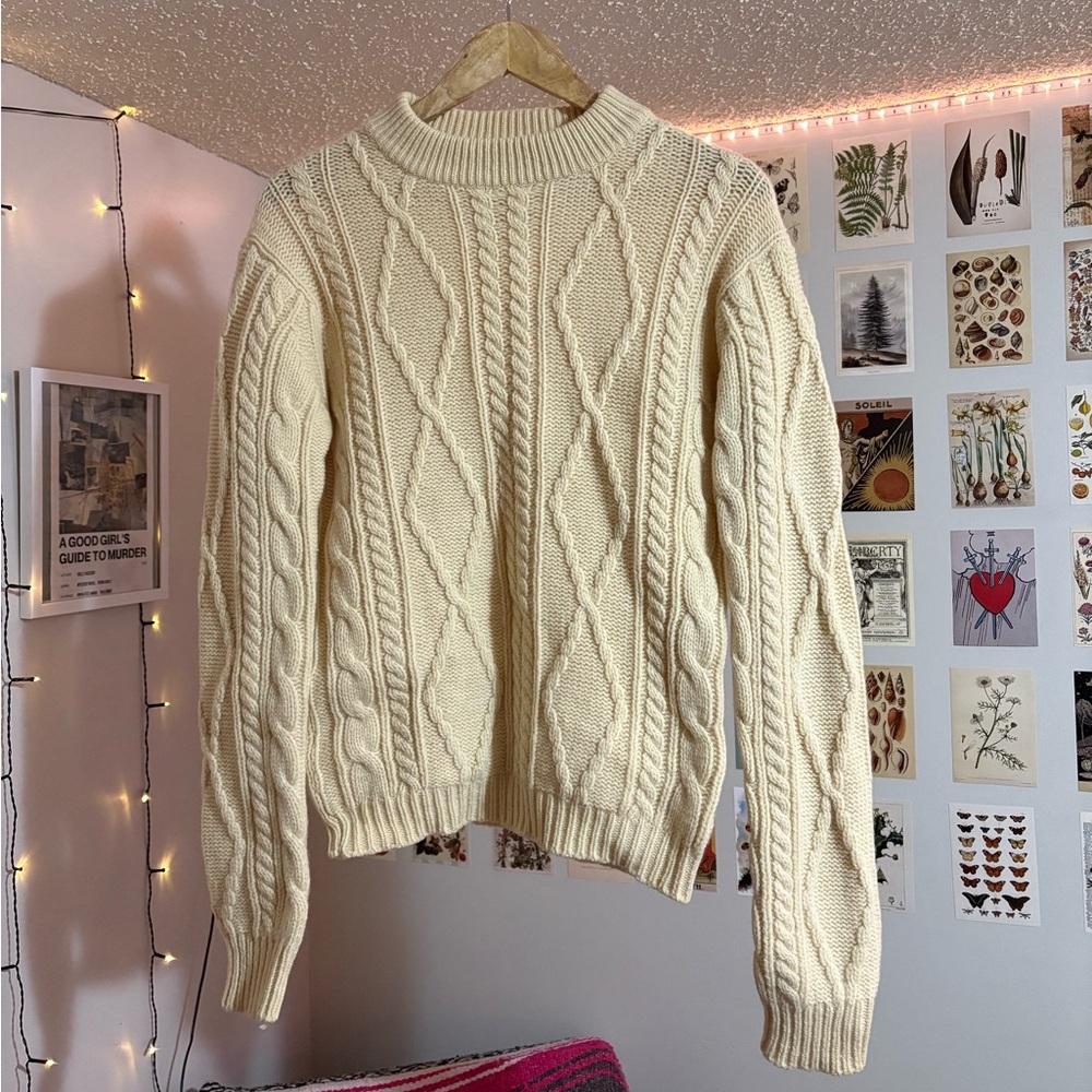 Vintage Saxony Wool Fisherman’s Sweater